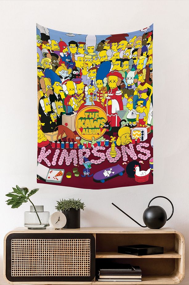 Kaws Simpsons Duvar Örtüsü Halısı 140 X 100 Cm-70x100 Cm - 1