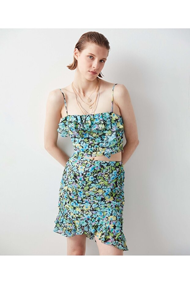 Çiçek Desen Büstiyer - 1