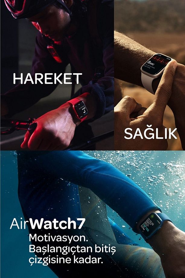 Watch 7 Smartwatch 2022 Yeni Akıllı Saat Bluetooth Çağrı Konum Takip Siri Nfc Android Ios. - 2