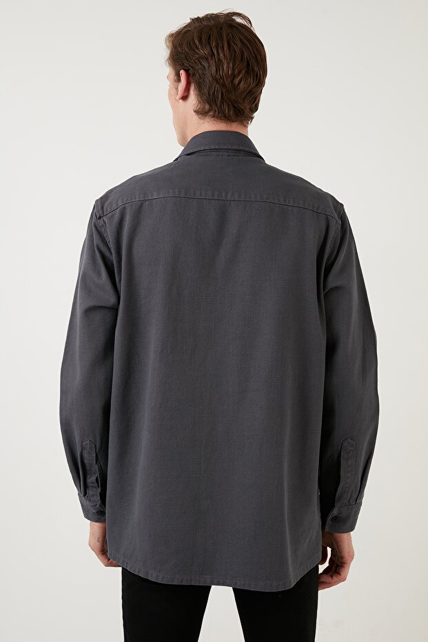 Pamuklu Regular Fit Tek Cepli Gömlek Erkek Gömlek Cf23w192736 - 5