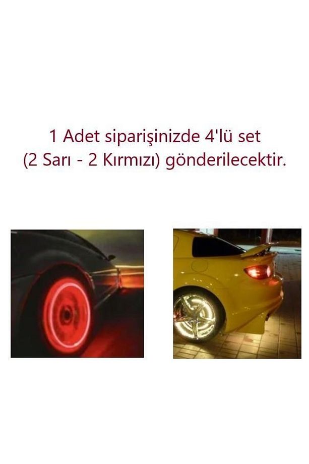Hareket Sensörlü 4 Adet Sarı-kırmızı Set Işıklı Sibob Sibop Kapak - 5