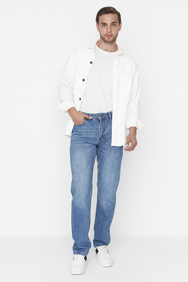 Mavi %100 Pamuk Straight Fit Jeans TMNAW23JE00011 - 6