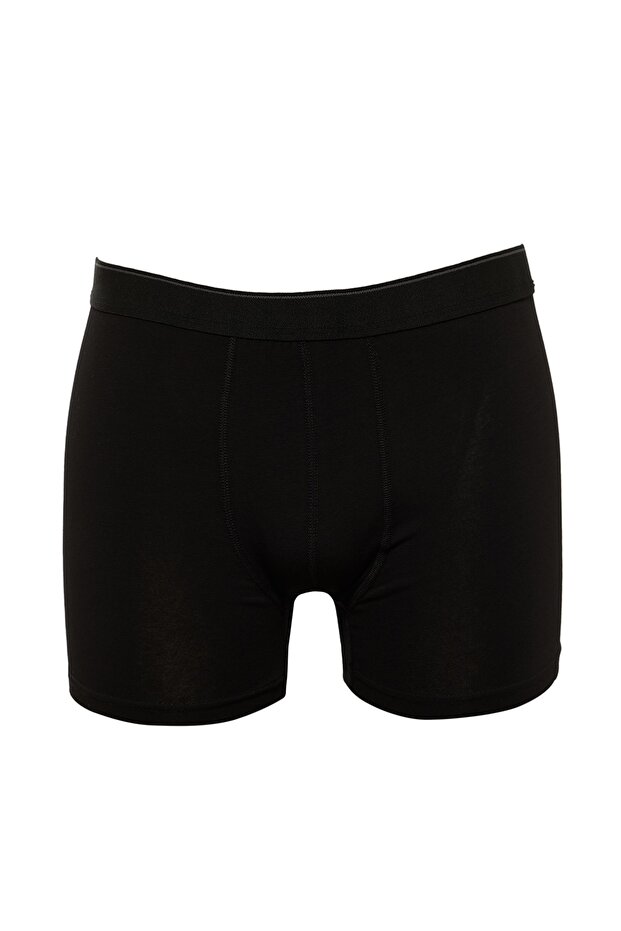 Siyah 3'lü Paket Düz Boxer TMNAW20BX0063 - 5