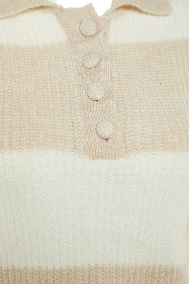 Weich strukturierter Strickpullover mit Farbblockdesign in Steinoptik - TWOAW22KZ0226 - 6