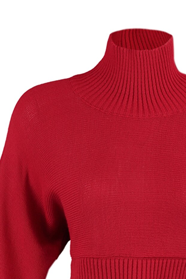 Roter Super Crop Basic Strickpullover TWOAW21KZ0163 - 7