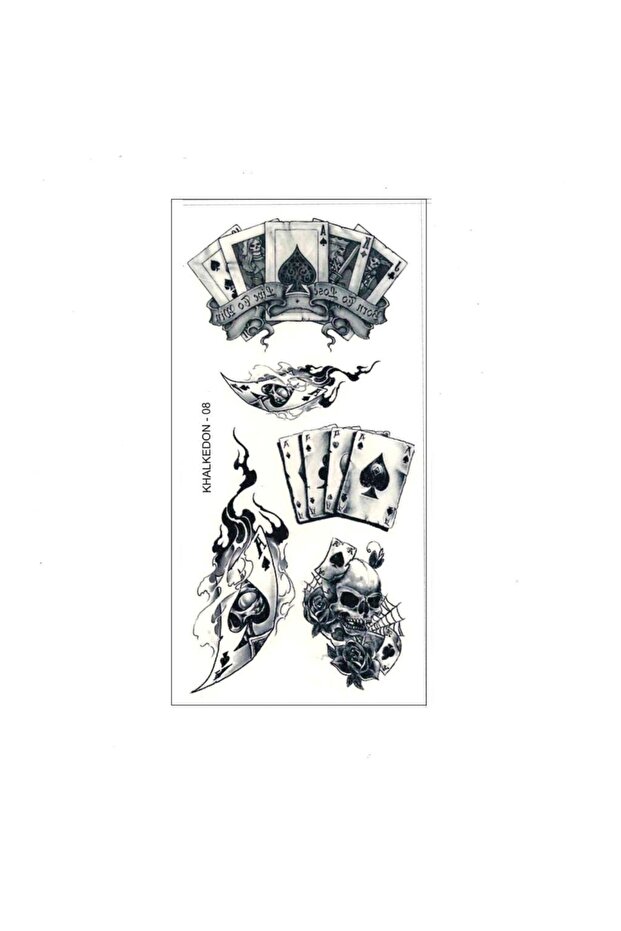 Iskambil Şekilli Geçici Dövme - 1