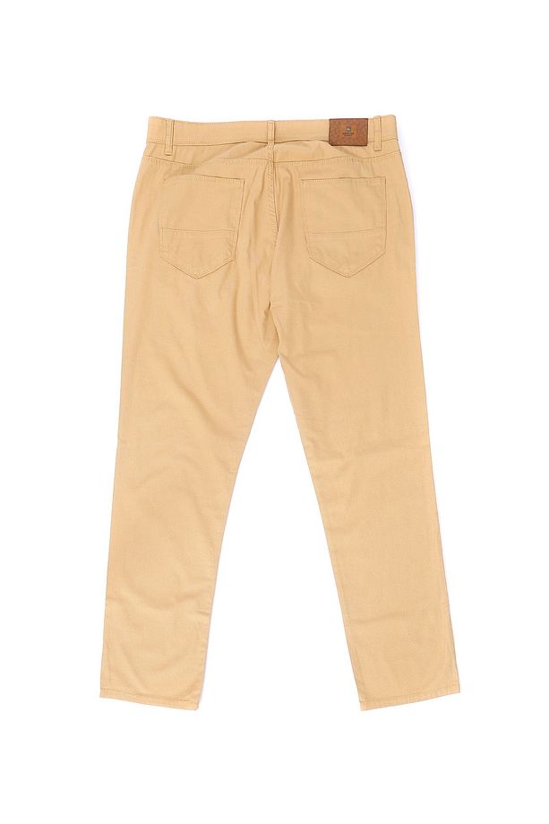 4a01212000621 Normal Bel Regular Fit Armürlü Deve Tüyü Erkek Pantolon - 2