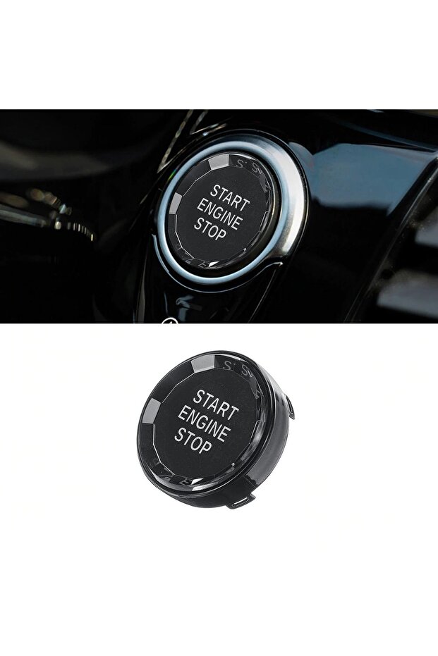 Bmw E70 X5-e71 X6-e82-e87-e90-e92-e93 Kristal Start Stop Tuşu Siyah - 2