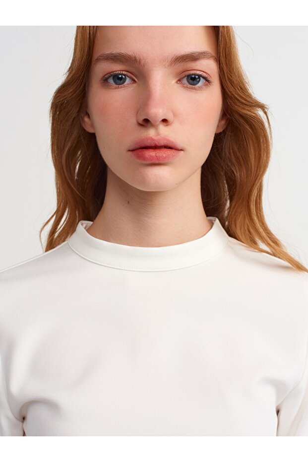 Büzgü Detaylı Elbise. - 4