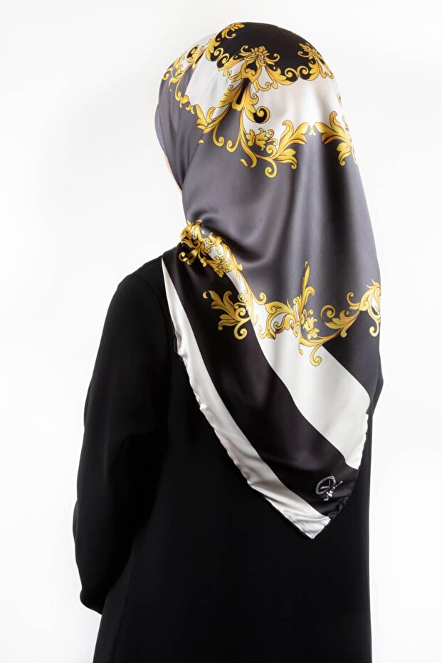 Women's Twill Scarf Gray 90X90