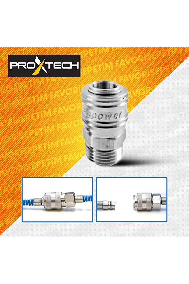 Proxtech Kompresör Saatli Lastik Şişirme, 15 Mt spiral Hortumu,hava Tabancası Hava Recor Paket Set - 5
