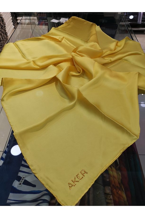 Düz Krep Ipek Eşarp - 1