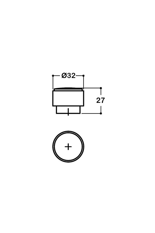 1412 Tek Delikli Kulp Altın Renk Çap 32 Mm - 3