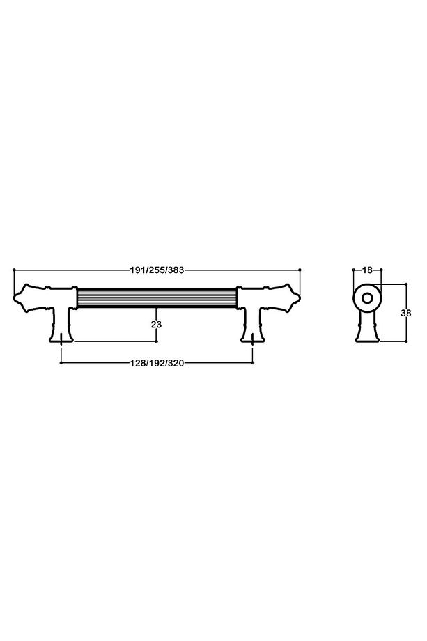Antik Gümüş Rengi 320 Mm Klasik Kulp - Ssy4675 0320 Osm-osm - 2