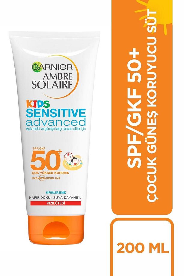 Ambre Solaire Sensitive Advanced Çocuk Güneş Koruyucu Süt Gkf50 200ml - 1