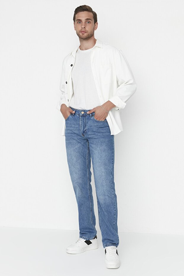 Mavi %100 Pamuk Straight Fit Jeans TMNAW23JE00011 - 7