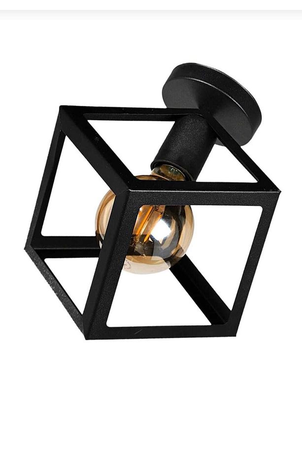 Küp Tekli Siyah Model Tavan Modern Avize - 4