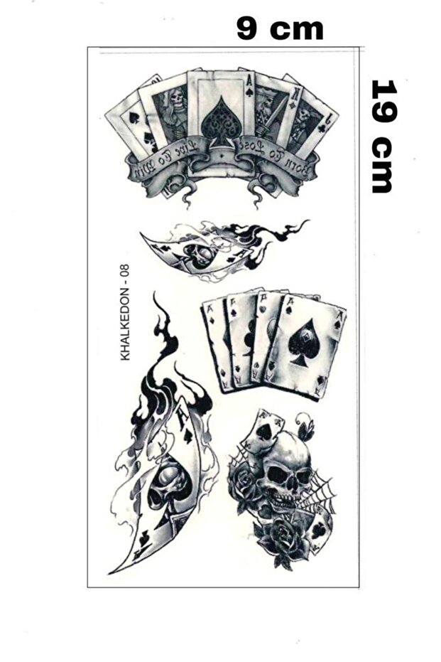 Iskambil Şekilli Geçici Dövme - 2