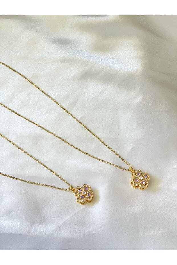 Döner Başlıklı Yonca Stres Kolyesi - 1