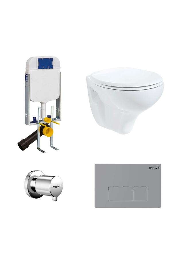 Perla Asma Klozet Ve Arc Gömme Rezervuar Seti - 1