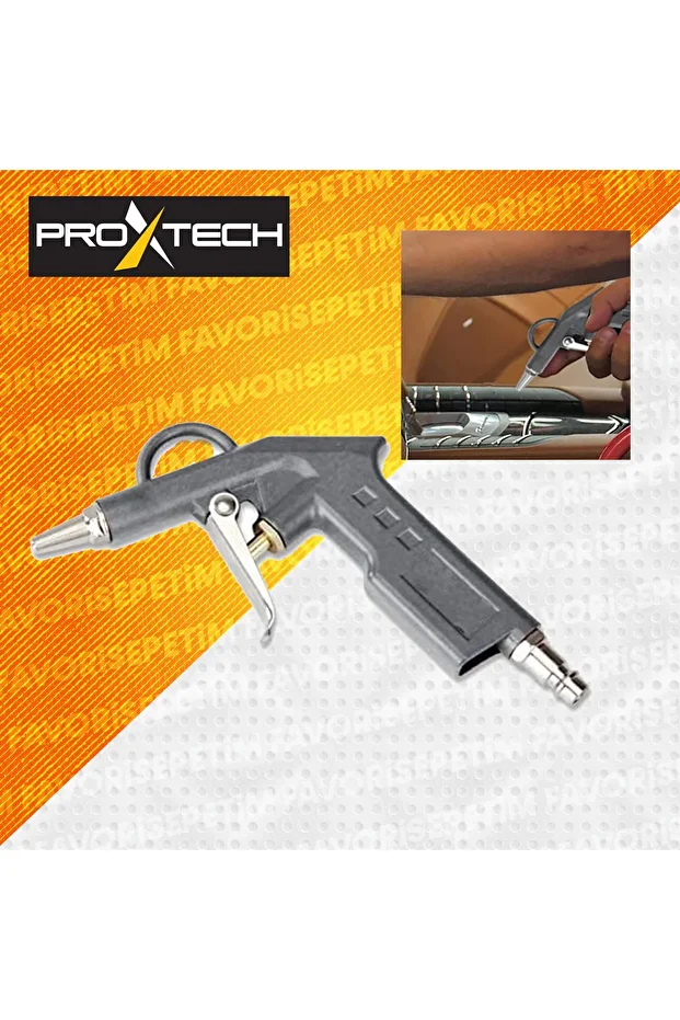 Proxtech Kompresör Saatli Lastik Şişirme, 15 Mt spiral Hortumu,hava Tabancası Hava Recor Paket Set - 4