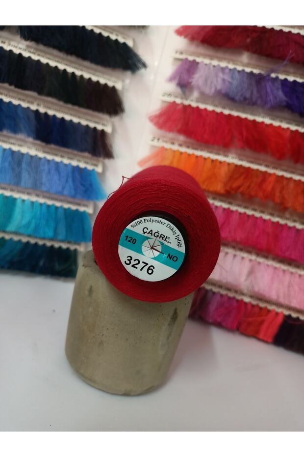 Thread No 120 Red Sewing Thread Polyester - 2