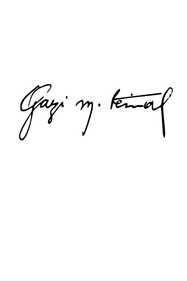 Gazi Mustafa Kemal Atatürk Signature Auto Sticker Glass Sticker 30x12 Cm