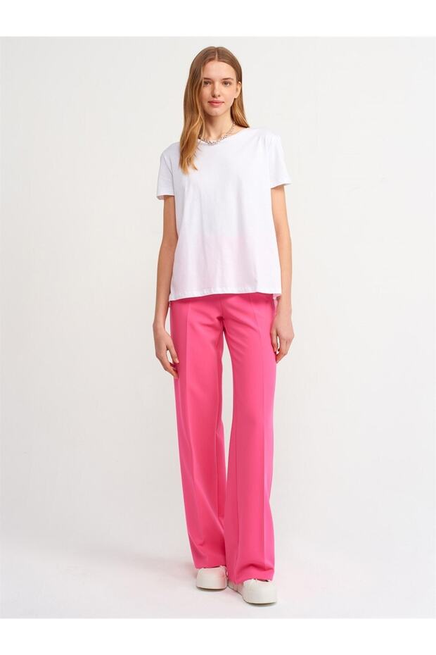 Bisiklet Yaka Basic T-shirt-beyaz - 2