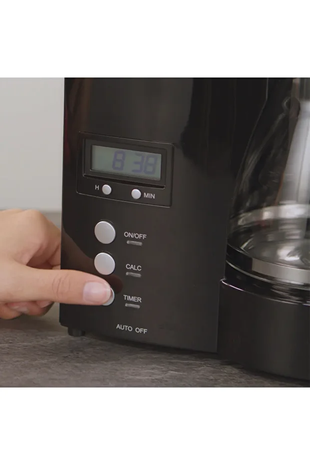 Optima Timer Zaman Ayarlı Filtre Kahve Makinesi Siyah - 3