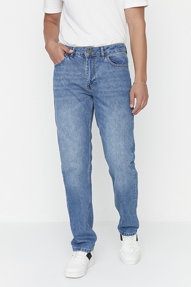 Mavi %100 Pamuk Straight Fit Jeans TMNAW23JE00011 - 5