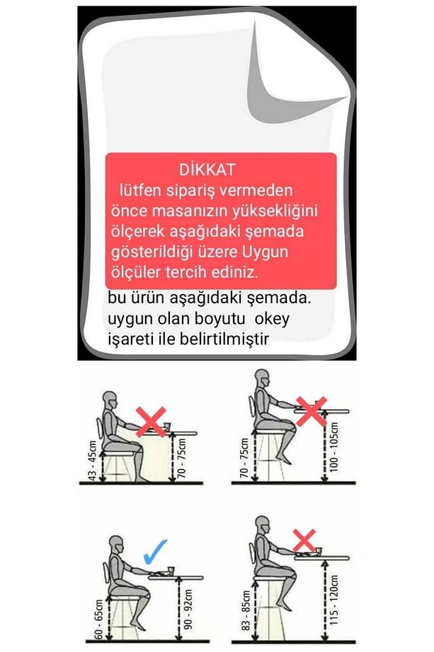Bar Sandalyesi (MİNA MODELİ)65cm Oturum Yeri Ücret 1 Adet Sandalye Fiyatı - 3
