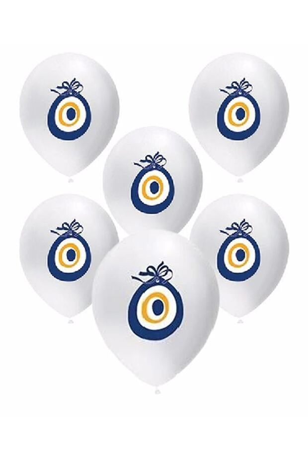 Best Nazar Beaded White Mashallah Balloon 30 Pieces