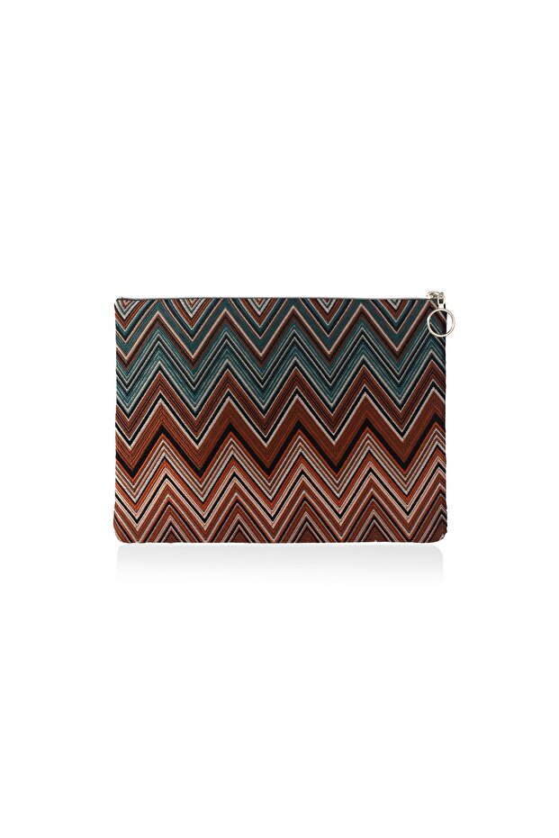 Zigzag Clutch Çanta - 1