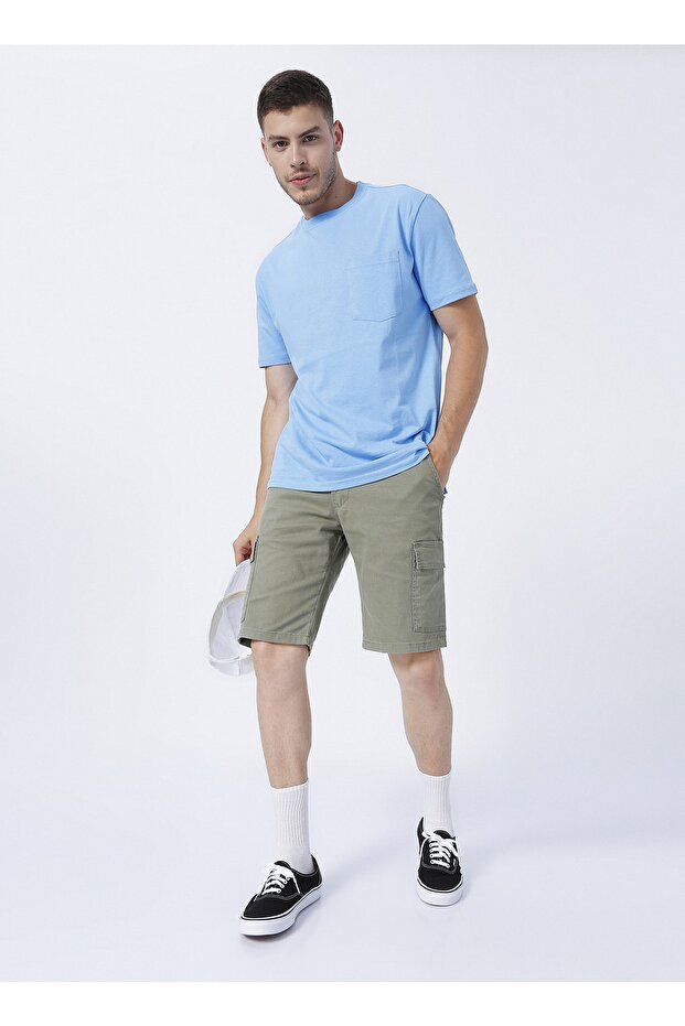 Lemon Normal Waist Standard Khaki Men's Cargo Shorts Margo