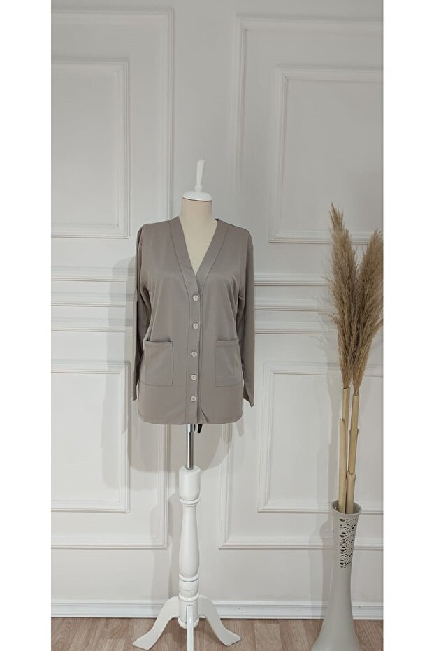 سترة الأم القطنية الممشطة الرقيقة - 1