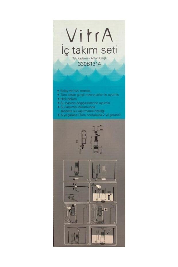 Vitra Klozet Iç Takımı, Tek Basmalı Rezervuar Iç Takımı 330b-1314 - 4