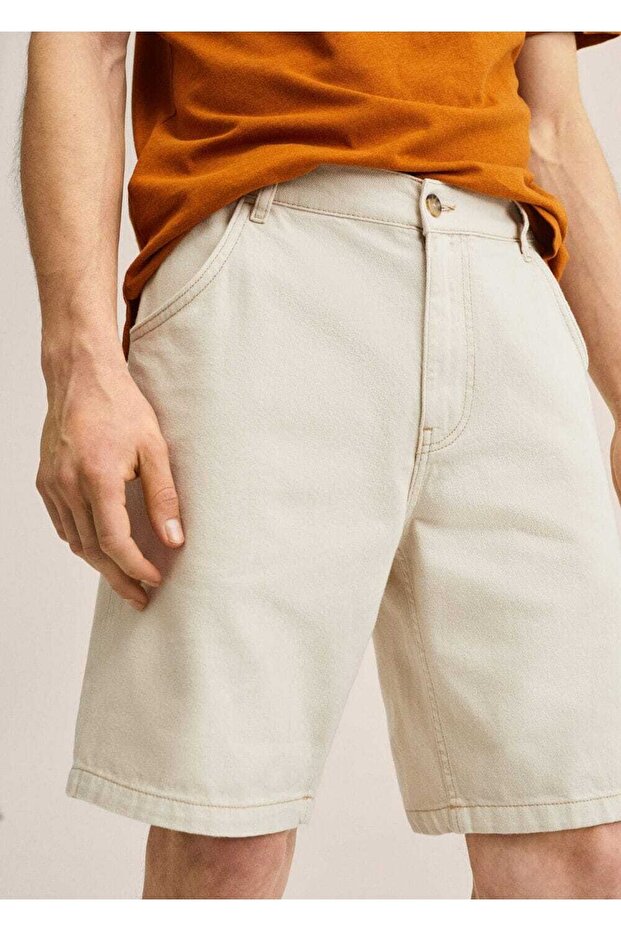 Regular Fit Denim Şort - 5