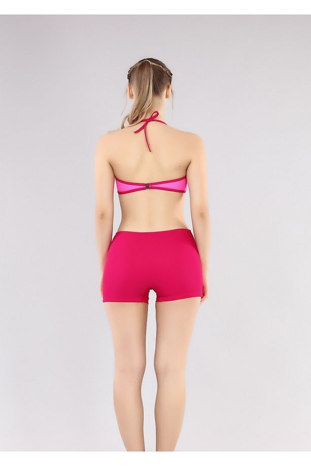 Fuşya Pembe Şortlu Çocuk Bikini Takım - 4