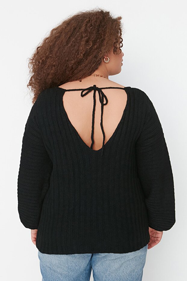 Blauer Strickpullover - 5