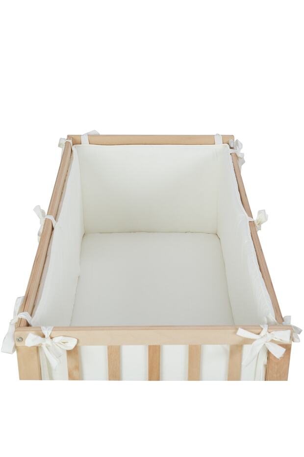 80x130 Side Protection Barrier for Cribs Zippered 4-Piece Yellow Star Pattern