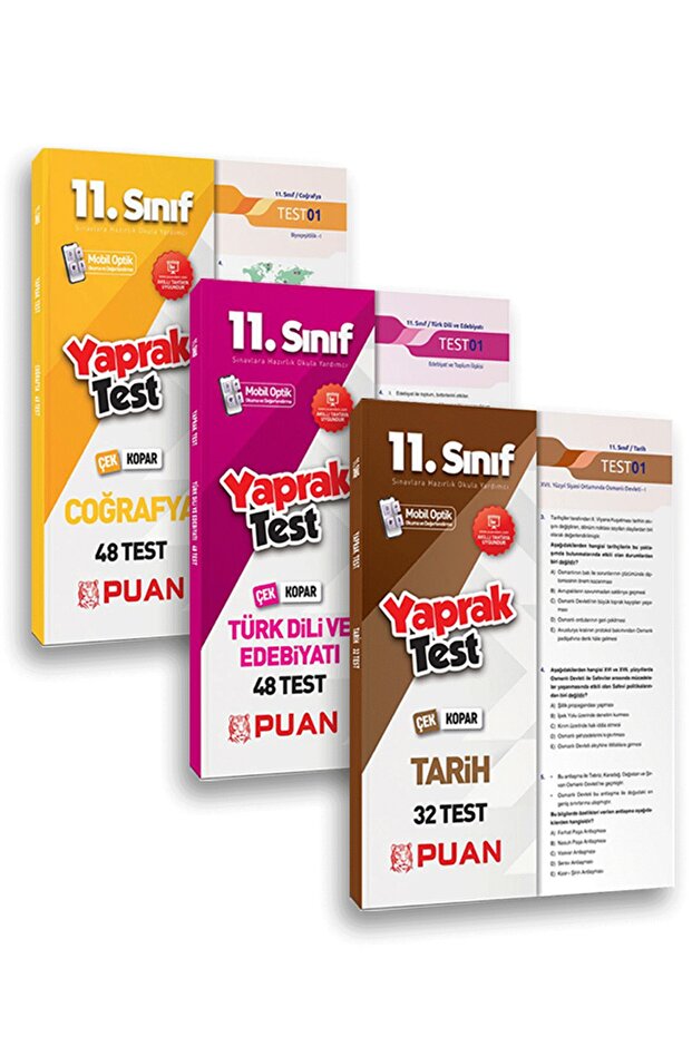11.sınıf Tarih Coğrafya Edebiyat Yaprak Test Set - 1