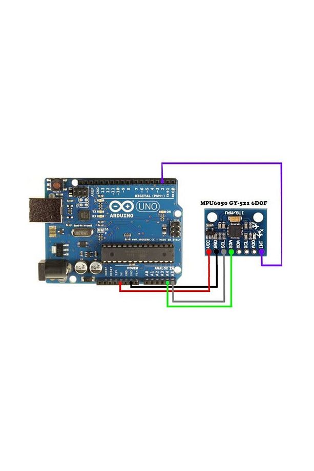 Mpu-6050 6 Eksen Imu Sensör Modülü Ivme Ölçer Y-521 Gyro Accelometer - 6