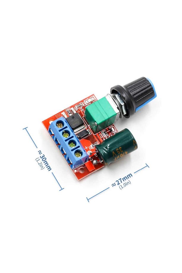 5v / 35v 5a Mini Dc Motor Sürücü Hız Kontrol Devresi 0-100% Pot Kontrollü Pwm Dc Led Dimmer - 1