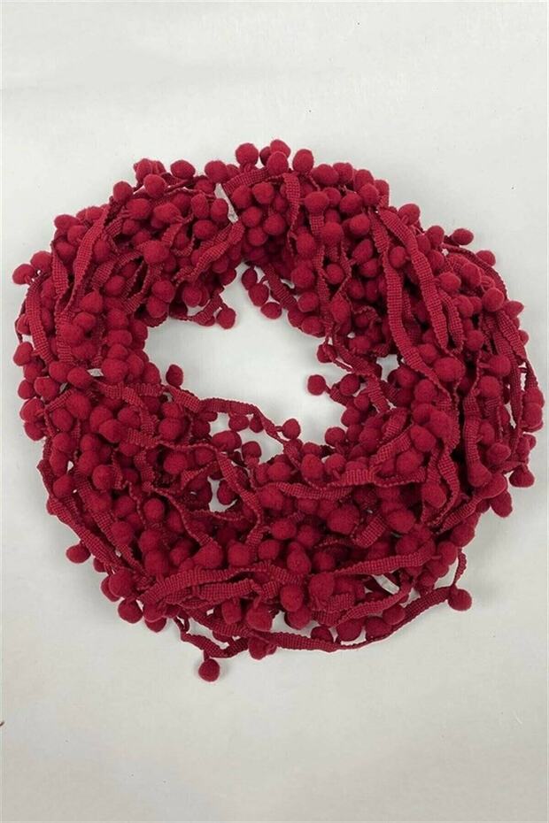 Burgundy Pompom Ribbon 10 Meters – Pompom – Pompom