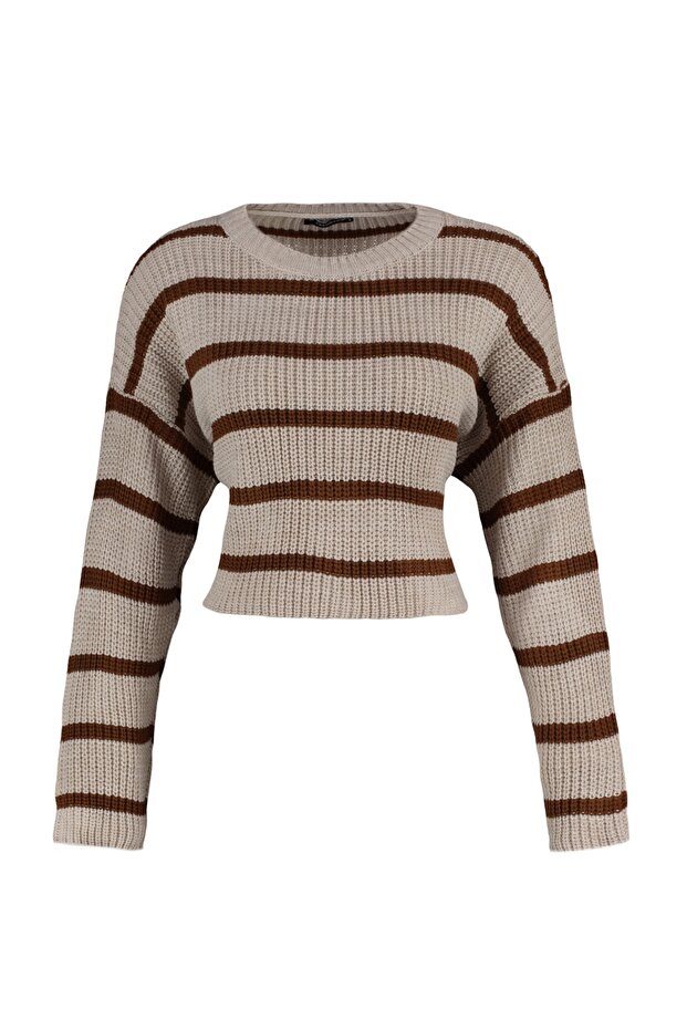 Stone Crop Basic Strickpullover mit Streifen TWOAW23KZ00390 - 12