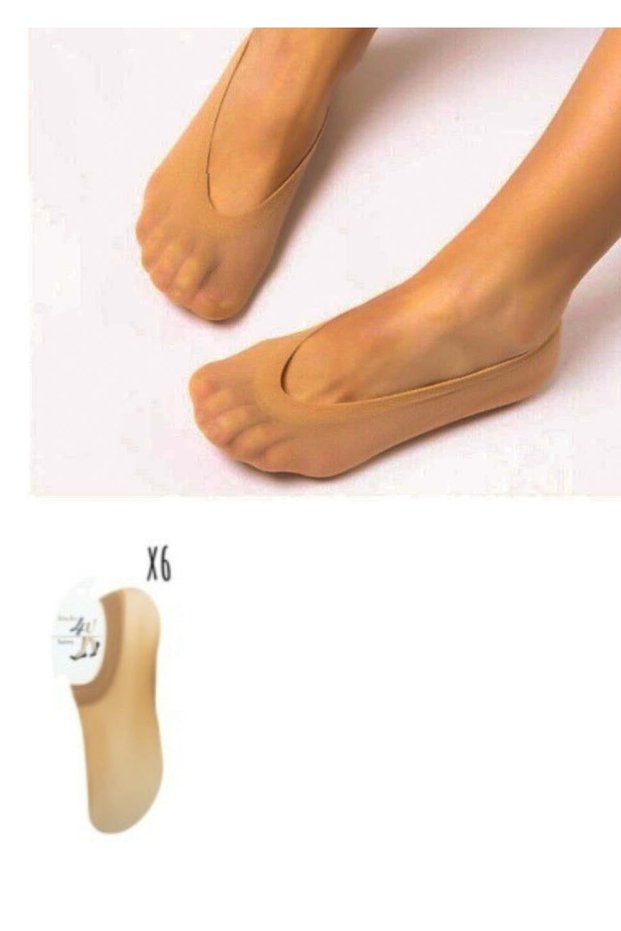 6 Pairs of Women's Beige 57 Suba Ballerina Socks