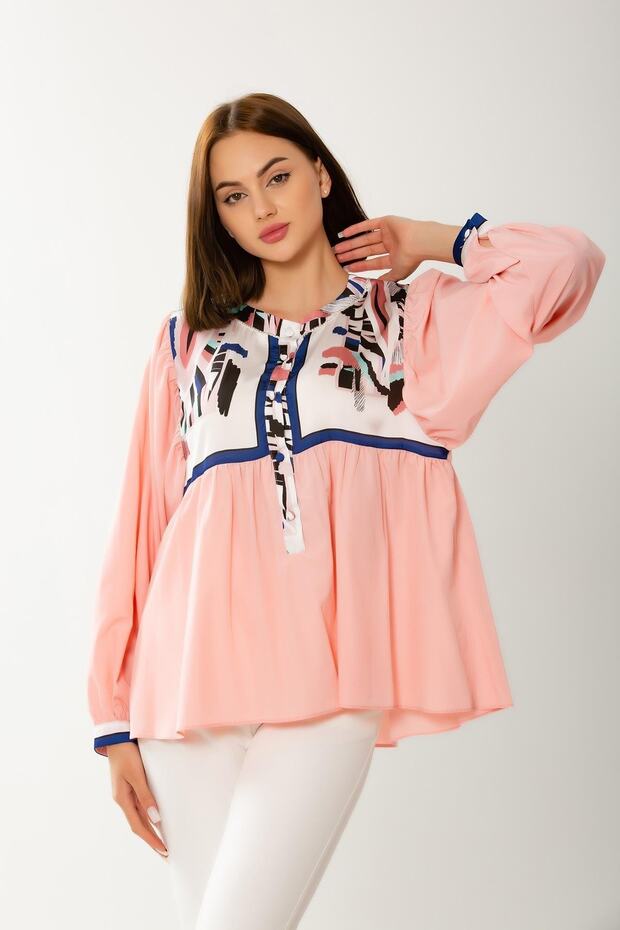 Robası Desenli Bluz - 1