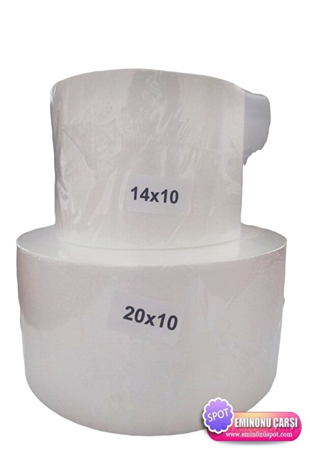 2 Katlı Set Strafor Maket Pasta Yuvarlak 14 X 10 Cm-20 X 10cm - 1