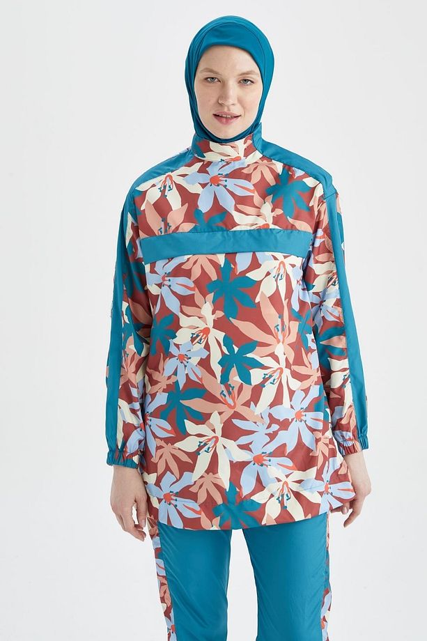 Regular Fit Çiçek Desenli 4'lü burkini X5228az22hs - 3