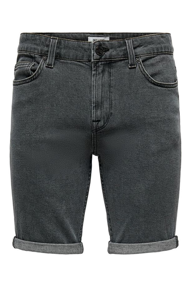 Erkek Regular Fit Siyah Kot Şort 22022331 - 1